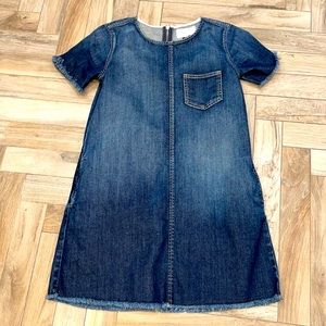 Current Elliott The Frayed Edge Denim Shirt Dress